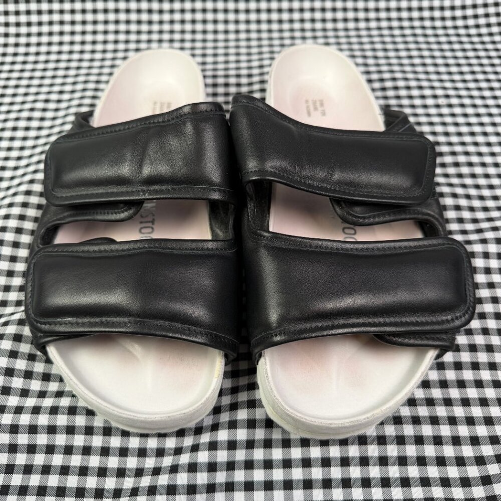 Birkenstock 1774 CSM Cosy Sandals by Dingyun Zhang Black Leather Size EU 40 US 9 - Picture 3 of 4